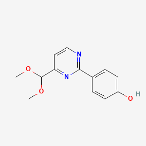 4-[4-(Dimethoxymethyl)-2-pyrimidinyl]benzenol