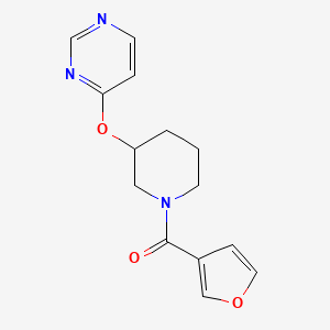 Furan-3-yl(3-(pyrimidin-4-yloxy)piperidin-1-yl)methanone