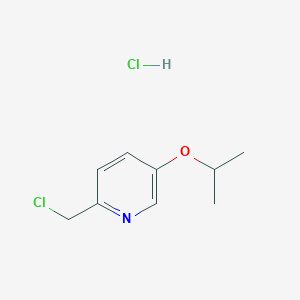 molecular formula C9H13Cl2NO B2709367 2-(Chloromethyl)-5-propan-2-yloxypyridine;hydrochloride CAS No. 2490431-88-2