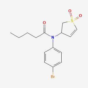 molecular formula C15H18BrNO3S B2709370 N-(4-bromophenyl)-N-(1,1-dioxido-2,3-dihydrothien-3-yl)pentanamide CAS No. 457928-03-9