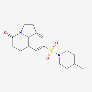 molecular formula C17H22N2O3S B2709380 8-((4-methylpiperidin-1-yl)sulfonyl)-5,6-dihydro-1H-pyrrolo[3,2,1-ij]quinolin-4(2H)-one CAS No. 898419-76-6