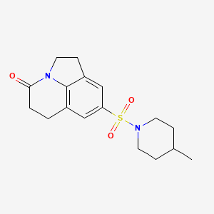 molecular formula C17H22N2O3S B2709380 8-((4-甲基哌啶-1-基)磺酰基)-5,6-二氢-1H-吡咯并[3,2,1-ij]喹啉-4(2H)-酮 CAS No. 898419-76-6