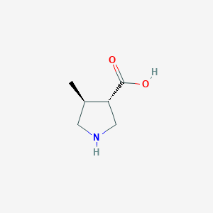 molecular formula C6H11NO2 B2709390 (3S,4S)-4-methylpyrrolidine-3-carboxylic acid CAS No. 1279049-38-5; 261896-34-8