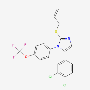 2-(allylthio)-5-(3,4-dichlorophenyl)-1-(4-(trifluoromethoxy)phenyl)-1H-imidazole