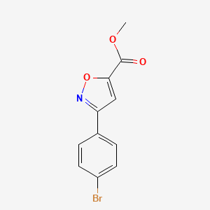 molecular formula C11H8BrNO3 B2709392 甲基-3-(4-溴苯基)异噁唑-5-甲酸酯 CAS No. 377053-86-6