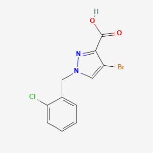 4-bromo-1-[(2-chlorophenyl)methyl]-1H-pyrazole-3-carboxylic acid