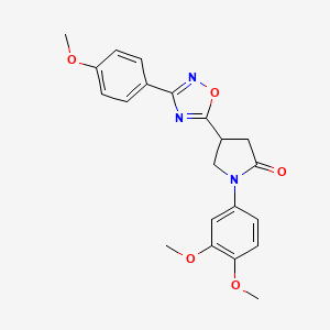 1-(3,4-Dimethoxyphenyl)-4-(3-(4-methoxyphenyl)-1,2,4-oxadiazol-5-yl)pyrrolidin-2-one