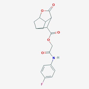 2-[(4-fluorophenyl)amino]-2-oxoethyl 2-oxohexahydro-2H-3,5-methanocyclopenta[b]furan-7-carboxylate