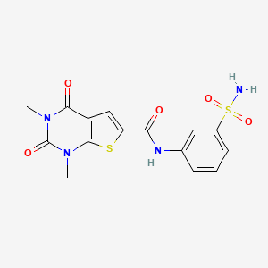 1,3-dimethyl-2,4-dioxo-N-(3-sulfamoylphenyl)-1,2,3,4-tetrahydrothieno[2,3-d]pyrimidine-6-carboxamide