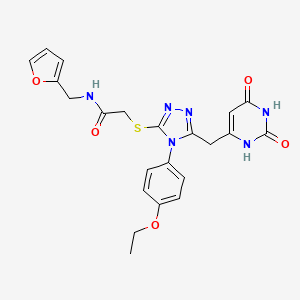 2-((5-((2,6-dioxo-1,2,3,6-tetrahydropyrimidin-4-yl)methyl)-4-(4-ethoxyphenyl)-4H-1,2,4-triazol-3-yl)thio)-N-(furan-2-ylmethyl)acetamide