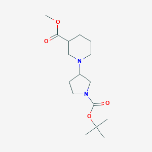 molecular formula C16H28N2O4 B2709409 Methyl 1-(1-(tert-butoxycarbonyl) pyrrolidin-3-yl)piperidine-3-carboxylate CAS No. 1824267-04-0