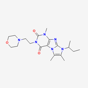 8-(sec-butyl)-1,6,7-trimethyl-3-(2-morpholinoethyl)-1H-imidazo[2,1-f]purine-2,4(3H,8H)-dione