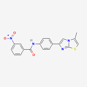 N-(4-(3-methylimidazo[2,1-b]thiazol-6-yl)phenyl)-3-nitrobenzamide