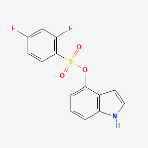 molecular formula C14H9F2NO3S B2709418 1H-indol-4-yl 2,4-difluorobenzenesulfonate CAS No. 239080-86-5