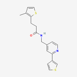 3-(3-methylthiophen-2-yl)-N-((2-(thiophen-3-yl)pyridin-4-yl)methyl)propanamide