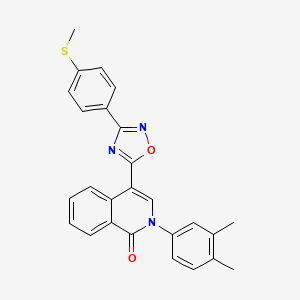 2-(3,4-dimethylphenyl)-4-(3-(4-(methylthio)phenyl)-1,2,4-oxadiazol-5-yl)isoquinolin-1(2H)-one