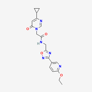 2-(4-cyclopropyl-6-oxopyrimidin-1(6H)-yl)-N-((3-(6-ethoxypyridin-3-yl)-1,2,4-oxadiazol-5-yl)methyl)acetamide