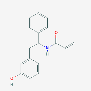 molecular formula C17H17NO2 B2709429 N-[2-(3-Hydroxyphenyl)-1-phenylethyl]prop-2-enamide CAS No. 2411235-94-2