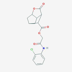 molecular formula C17H16ClNO5 B270943 2-[(2-chlorophenyl)amino]-2-oxoethyl 2-oxohexahydro-2H-3,5-methanocyclopenta[b]furan-7-carboxylate 