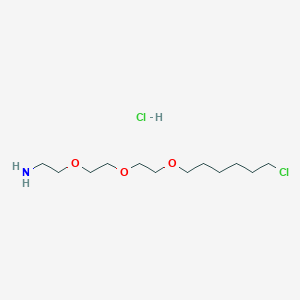 molecular formula C12H27Cl2NO3 B2709433 2-(2-(2-((6-氯己基)氧)乙氧基)乙氧基)乙醇胺盐酸盐 CAS No. 1261238-19-0