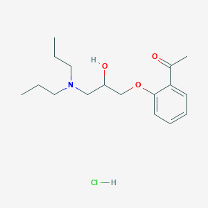 molecular formula C17H28ClNO3 B2709440 1-(2-(3-(Dipropylamino)-2-hydroxypropoxy)phenyl)ethanone hydrochloride CAS No. 1216883-25-8