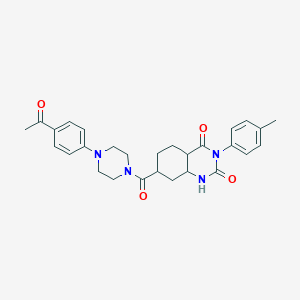 molecular formula C28H26N4O4 B2709441 7-(4-(4-乙酰苯基)哌嗪-1-甲酰)-3-(4-甲基苯基)-1,2,3,4-四氢喹唑啉-2,4-二酮 CAS No. 892276-71-0