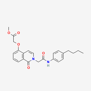 molecular formula C24H26N2O5 B2709451 Methyl 2-[2-[2-(4-butylanilino)-2-oxoethyl]-1-oxoisoquinolin-5-yl]oxyacetate CAS No. 868224-98-0