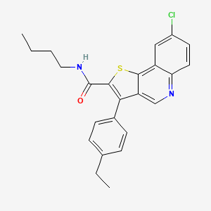 N-butyl-8-chloro-3-(4-ethylphenyl)thieno[3,2-c]quinoline-2-carboxamide
