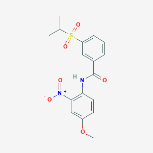 molecular formula C17H18N2O6S B2709454 3-(isopropylsulfonyl)-N-(4-methoxy-2-nitrophenyl)benzamide CAS No. 899739-01-6