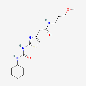 2-(2-(3-cyclohexylureido)thiazol-4-yl)-N-(3-methoxypropyl)acetamide