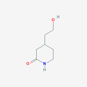 molecular formula C7H13NO2 B2709464 4-(2-Hydroxyethyl)piperidin-2-one CAS No. 1781891-30-2