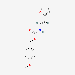 molecular formula C15H15NO4 B2709466 (4-methoxyphenyl)methyl N-[(E)-2-(furan-2-yl)ethenyl]carbamate CAS No. 338399-75-0