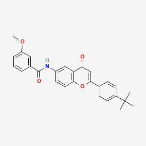 molecular formula C27H25NO4 B2709471 N-[2-(4-tert-butylphenyl)-4-oxo-4H-chromen-6-yl]-3-methoxybenzamide CAS No. 923187-14-8