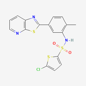5-chloro-N-(2-methyl-5-(thiazolo[5,4-b]pyridin-2-yl)phenyl)thiophene-2-sulfonamide