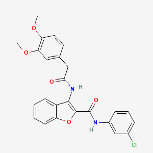 N-(3-chlorophenyl)-3-(2-(3,4-dimethoxyphenyl)acetamido)benzofuran-2-carboxamide