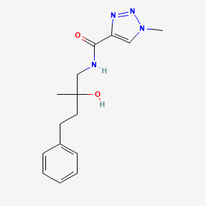 molecular formula C15H20N4O2 B2709477 N-(2-hydroxy-2-methyl-4-phenylbutyl)-1-methyl-1H-1,2,3-triazole-4-carboxamide CAS No. 1795493-27-4