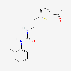 molecular formula C16H18N2O2S B2709478 1-(2-(5-Acetylthiophen-2-yl)ethyl)-3-(o-tolyl)urea CAS No. 2034596-87-5