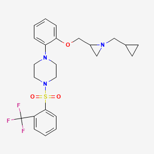 1-[2-[[1-(Cyclopropylmethyl)aziridin-2-yl]methoxy]phenyl]-4-[2-(trifluoromethyl)phenyl]sulfonylpiperazine
