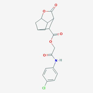 2-[(4-chlorophenyl)amino]-2-oxoethyl 2-oxohexahydro-2H-3,5-methanocyclopenta[b]furan-7-carboxylate