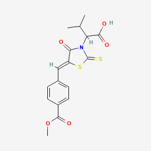 (Z)-2-(5-(4-(methoxycarbonyl)benzylidene)-4-oxo-2-thioxothiazolidin-3-yl)-3-methylbutanoic acid