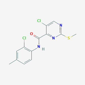5-chloro-N-(2-chloro-4-methylphenyl)-2-(methylsulfanyl)pyrimidine-4-carboxamide