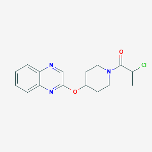 2-Chloro-1-(4-(quinoxalin-2-yloxy)piperidin-1-yl)propan-1-one