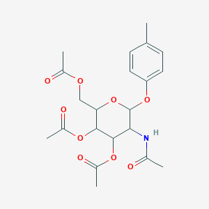 [3,4-Bis(acetyloxy)-5-acetamido-6-(4-methylphenoxy)oxan-2-yl]methyl acetate