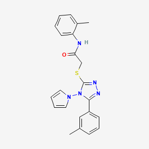 N-(2-methylphenyl)-2-{[5-(3-methylphenyl)-4-(1H-pyrrol-1-yl)-4H-1,2,4-triazol-3-yl]sulfanyl}acetamide