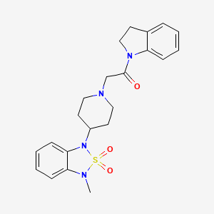 1-(indolin-1-yl)-2-(4-(3-methyl-2,2-dioxidobenzo[c][1,2,5]thiadiazol-1(3H)-yl)piperidin-1-yl)ethanone