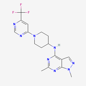 N-{1,6-dimethyl-1H-pyrazolo[3,4-d]pyrimidin-4-yl}-1-[6-(trifluoromethyl)pyrimidin-4-yl]piperidin-4-amine