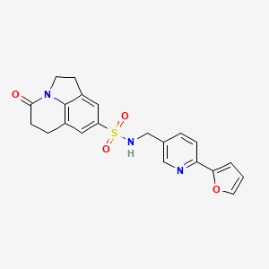 N-((6-(furan-2-yl)pyridin-3-yl)methyl)-4-oxo-2,4,5,6-tetrahydro-1H-pyrrolo[3,2,1-ij]quinoline-8-sulfonamide
