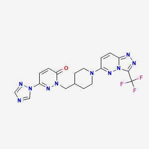 6-(1H-1,2,4-triazol-1-yl)-2-({1-[3-(trifluoromethyl)-[1,2,4]triazolo[4,3-b]pyridazin-6-yl]piperidin-4-yl}methyl)-2,3-dihydropyridazin-3-one