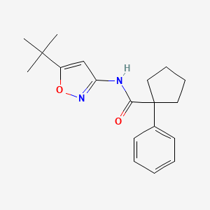 N-(5-tert-butyl-1,2-oxazol-3-yl)-1-phenylcyclopentane-1-carboxamide