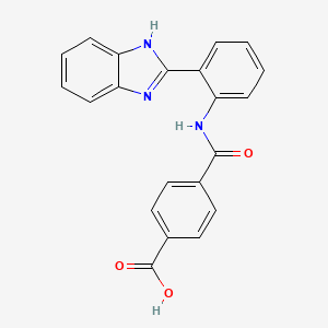 molecular formula C21H15N3O3 B2709517 4-((2-(1H-benzo[d]imidazol-2-yl)phenyl)carbamoyl)benzoic acid CAS No. 941898-55-1